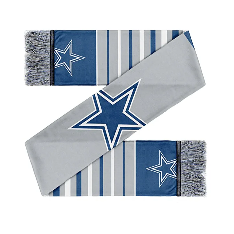 Wholesale Custom Fan Club Cheering Cheer Scarf Knitted Soccer Scarves Vintage