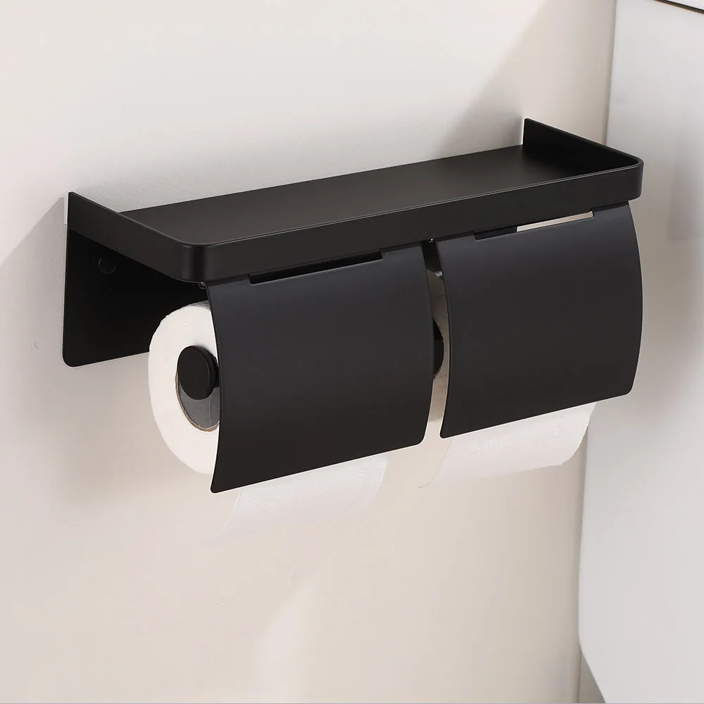 Self Adhesive Toilet Paper Holder Toilet Roll Holder Toilet Paper Holder with Shelf