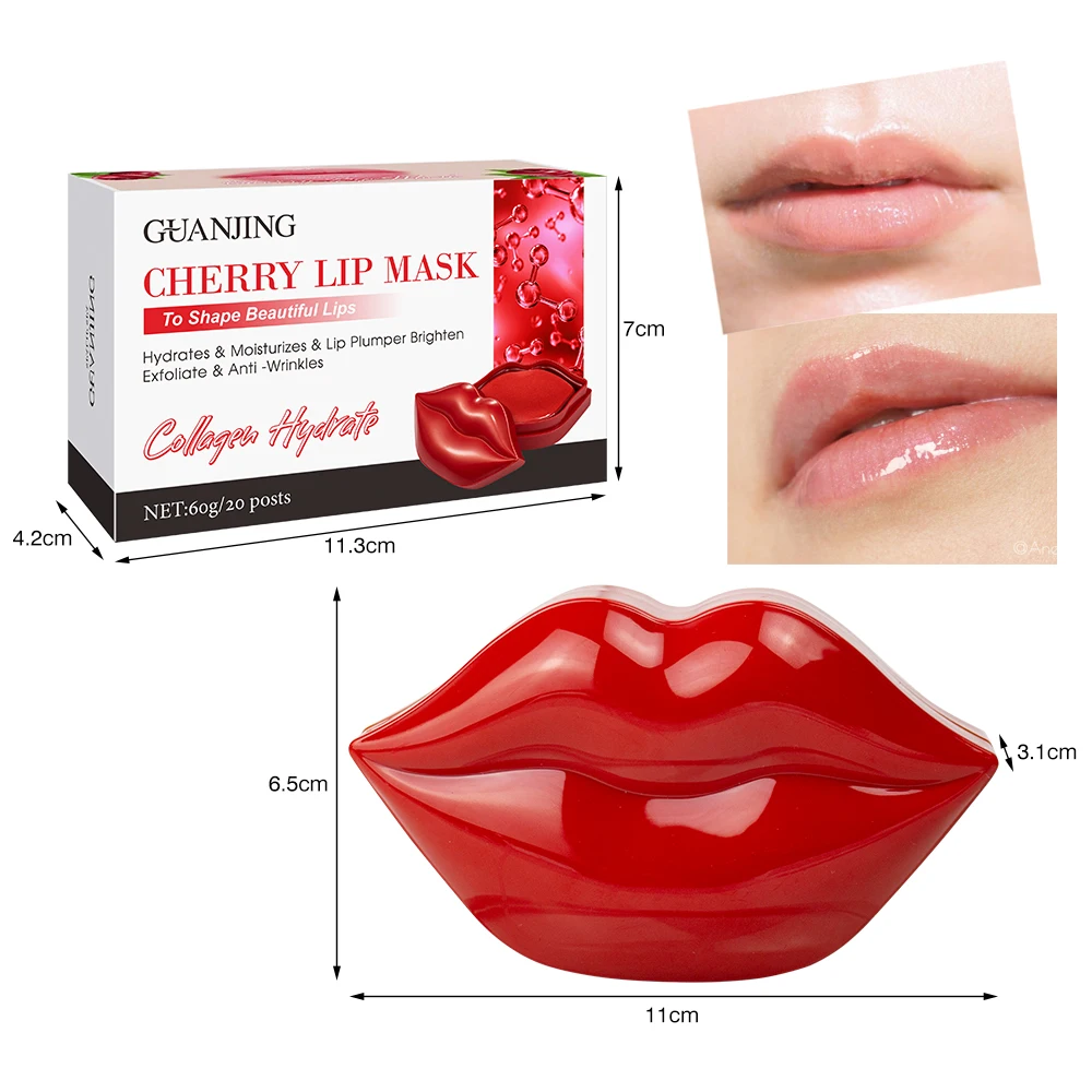 Lip Care Soothing Sleeping Hydraulic Cherry Lips Face Maskss Beauty Collagen Crystal Mouth Beauty Mask Lipmask Collagen