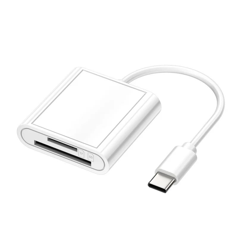 Универсальный 8pin Otg кард-ридер Type-c с двумя слотами памяти Sd Tf Card Reader Разъем адаптер для Iphone