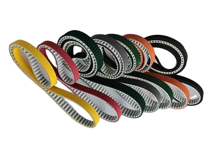 Custom high quality mega power pu timing belts with rubber coating or foams covering