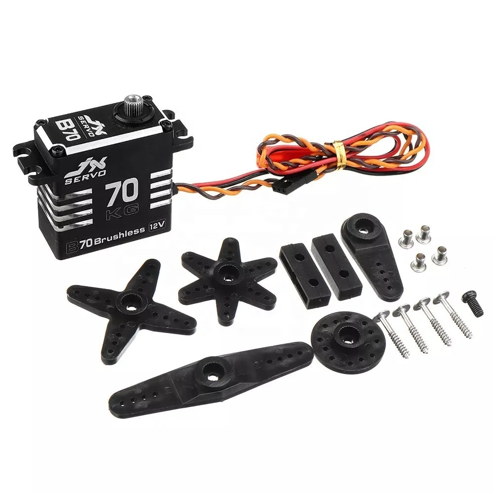 
JX Servo B70 HV 12V 70KG 180 degree Brushless Large Torque Metal Gear Digital Servo For RC Helicopter Car Truck 