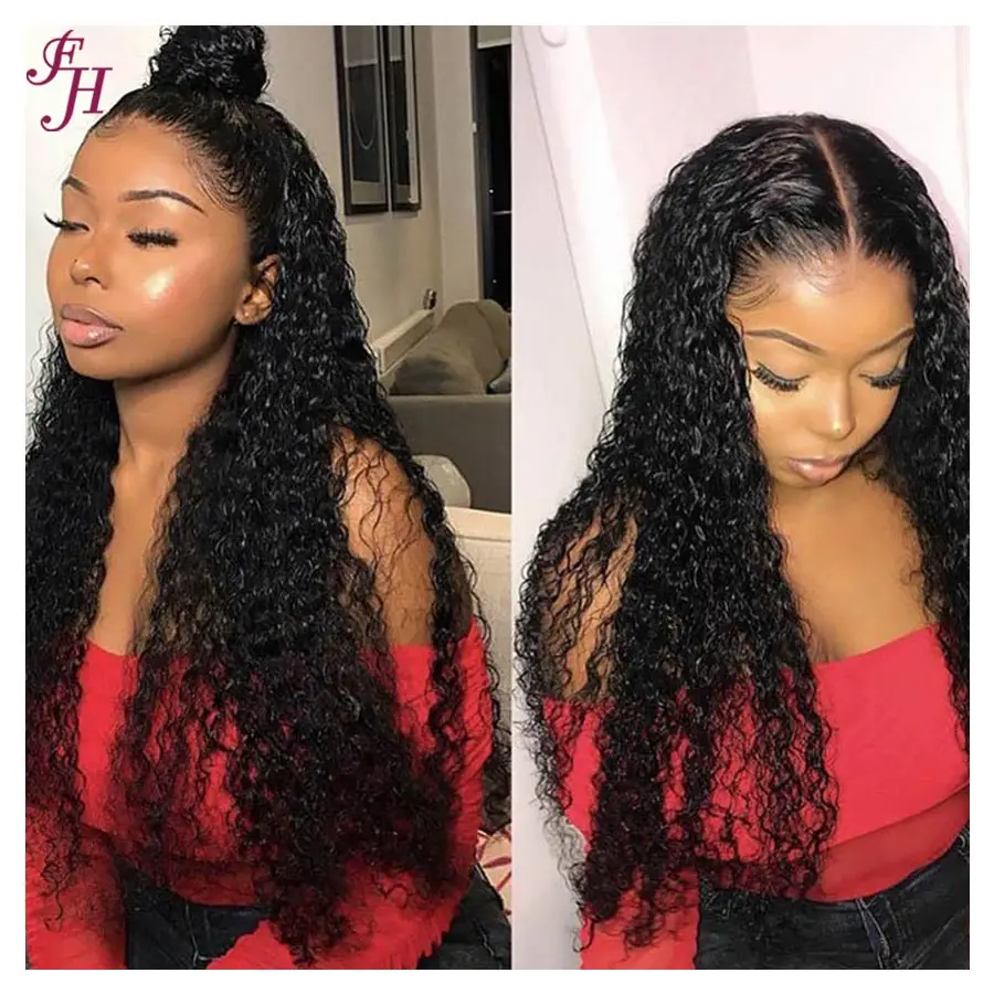 
 FH поставщик, предварительно выщипанные волосы для наращивания, вьющийся парик, натуральные бразильские прозрачные фронтальные парики на сетке, фронтальные парики на сетке Full HD, парики из человеческих волос  