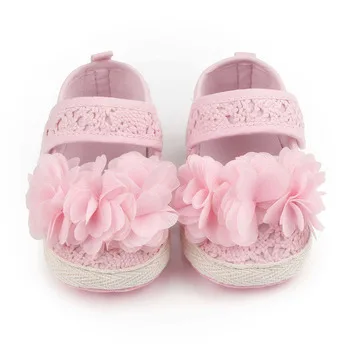 Wholesale crochet fancy baby shoes flower design for baby newborn shoes