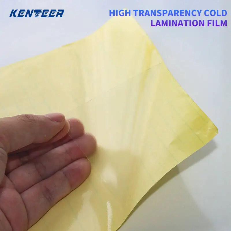 Hot sale PVC Cold Lamination Film Roll Glossy Transparent for Graphic Protection adhesive lamination film