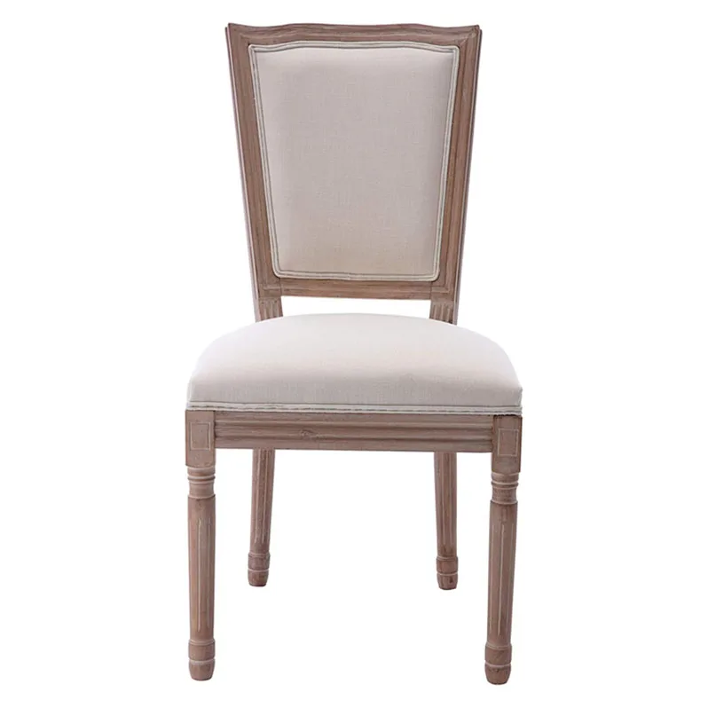 Antique Armrest Louis Chair Solid Wood Rattan Outdoor Chairs