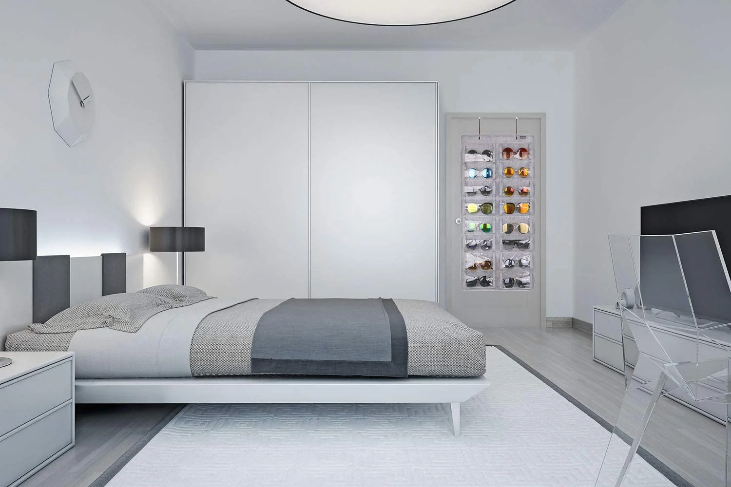 Новый дизайн, экологически чистые очки для хранения из войлока с логотипом на заказ и ПВХ-мешочком