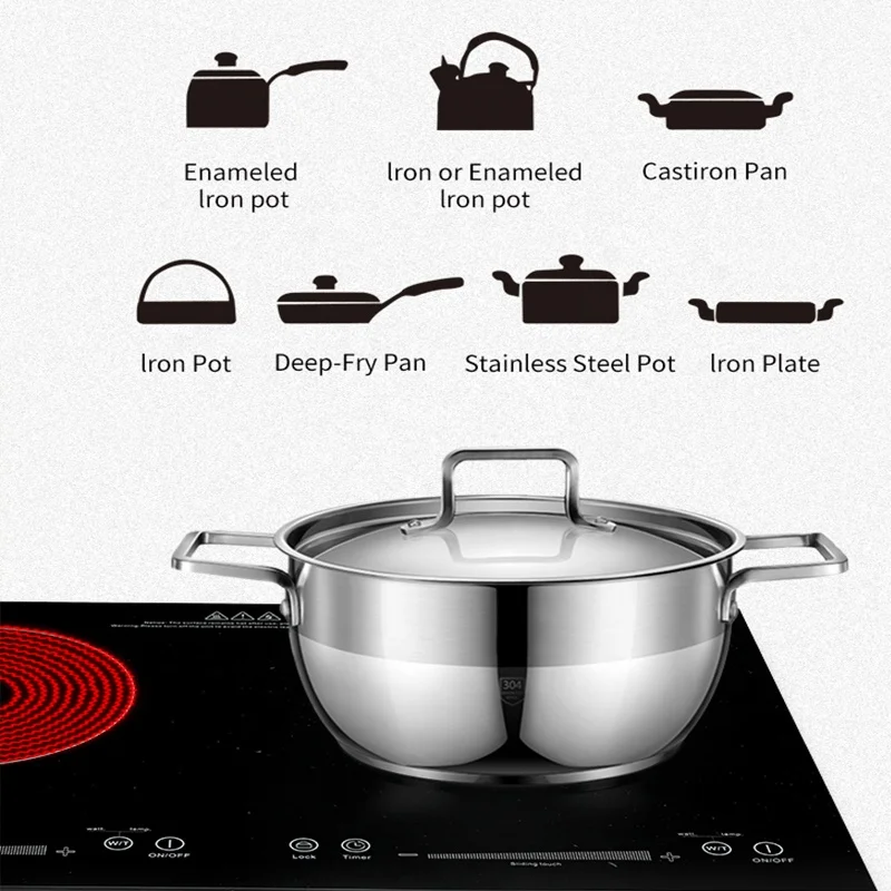 Factory Supplier Touch Control Built-In 4 Burners Ceramic Hob With Electric Infrared Coil Element