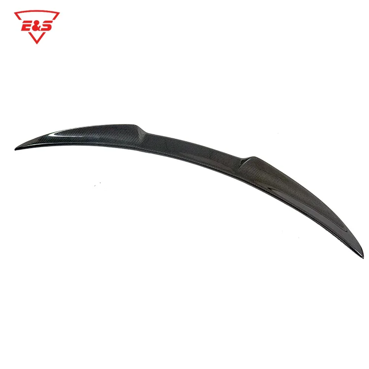Carbon Fiber Bumper Spoiler for Alfa Romeo Giulia Quadrifoglio Verde Style Rear Spoiler Trunk Lip Glossy Black Finish