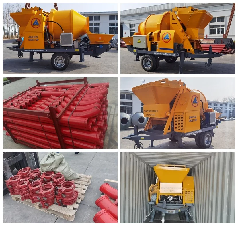 Diesel Concrete Mixer Pump Mixing Pumping Machine And Concrete Mixer Cement Mortar Pump Concrete