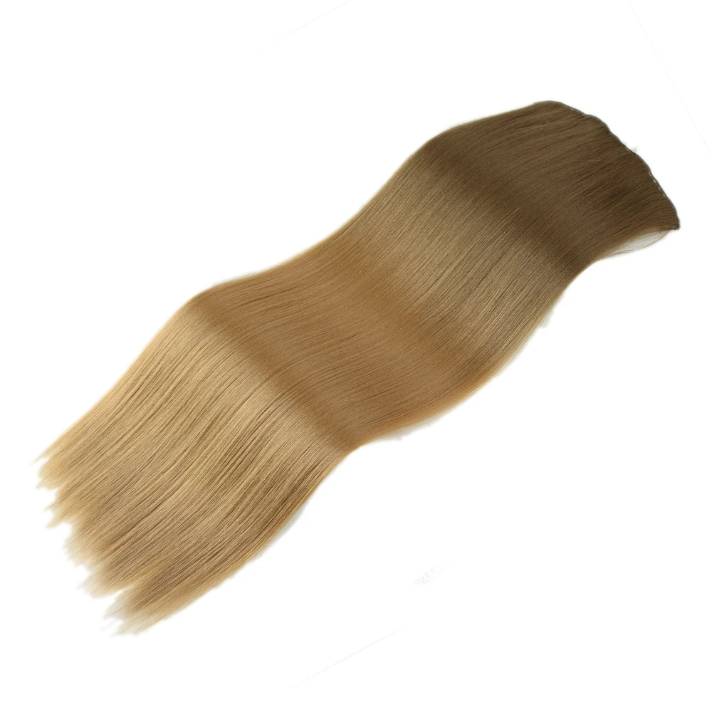 Rebecca 22Inchs Clip in Hair Extensions Long Straight Hairstyle Synthetic Blonde Black Hairpieces Heat Resistant False Hair