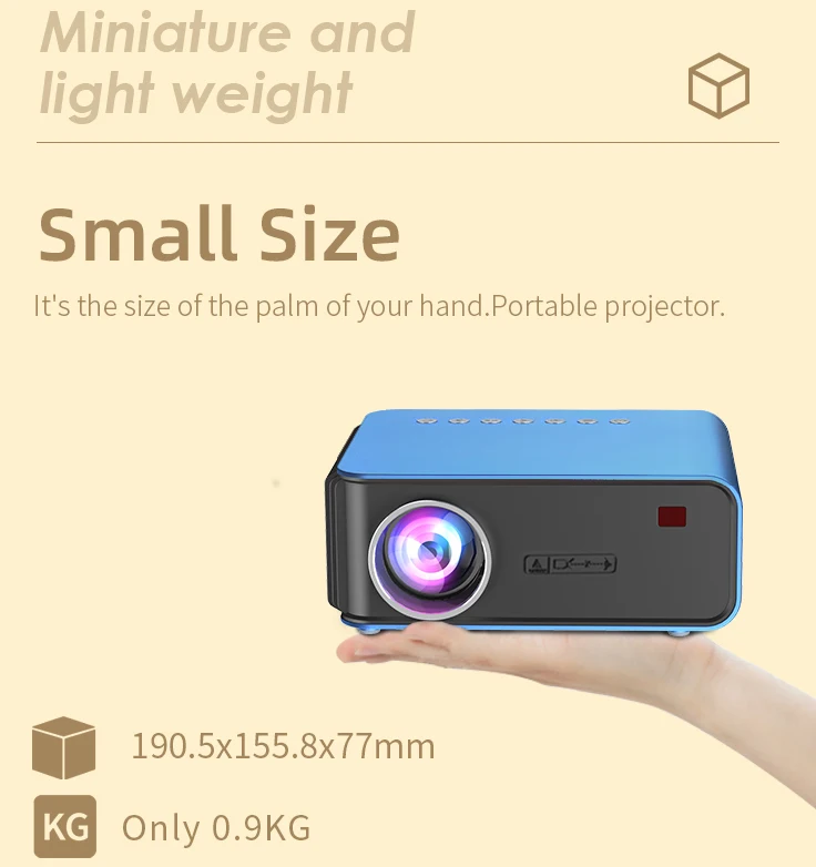 Hot selling New T4 Home Theater LCD Projector with 1024x600p Mini Multimedia LED T4 Projectors