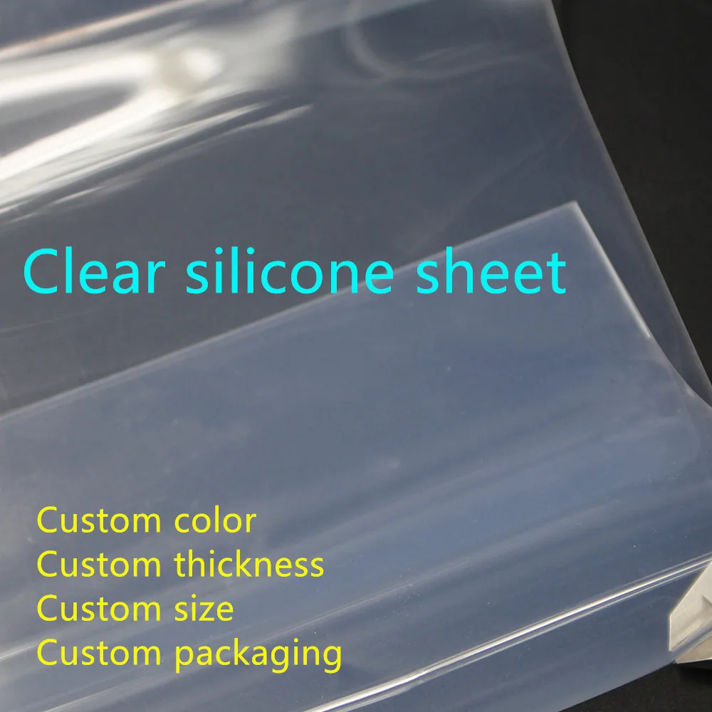 Drop Shipping 1.0*300*330mm transparent food grade silicone rubber sticky cheap silicone sheet