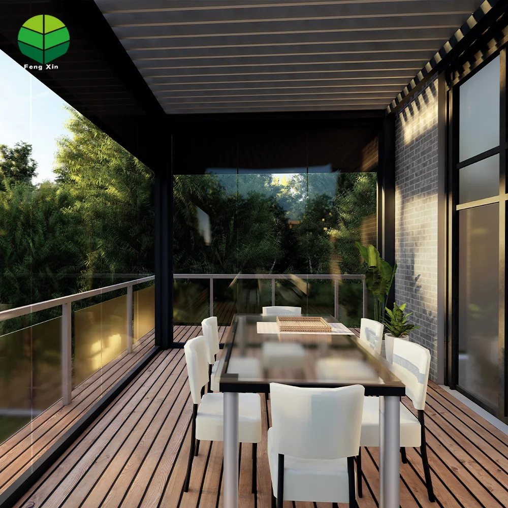 Metal Slats Deck Canopy Louver Sun Panel Powder Coated Gazebo Pergola Bioclimatic Louvered Aluminum for Window Made in China