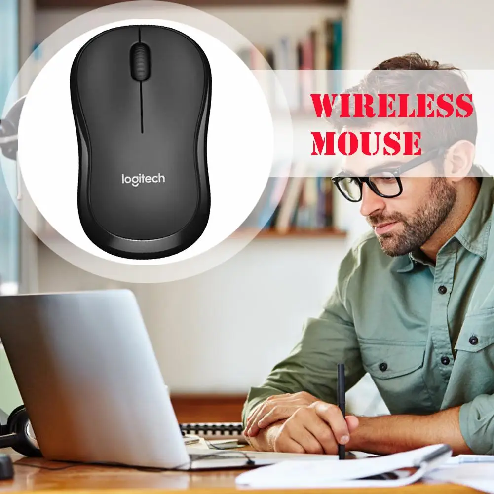 Logitech M185 беспроводная мышь 1000 точек/дюйм Офисный Компьютерный USB нано-приемник для домашнего использования ПК/ноутбук Windows Mac коврик мыши