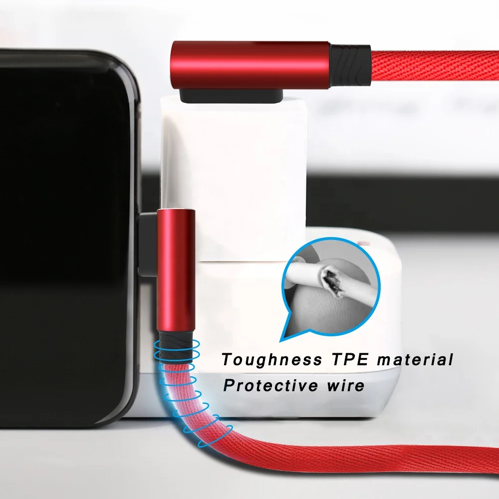 
Wholesale 90 degree magnetic Charging cable L shape USB data cable with CE/MFI/FCC 