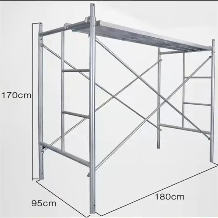 Easy Adjustable Mobile H Frame Scaffold Hot Dipped Galvanized Ringlock Scaffolding frame step ladder