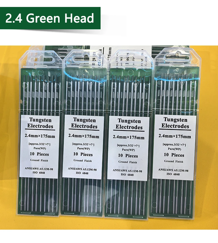 10pcs Green Tungsten Electrode 1.0 /1.6/2.0/2.4/3.0/3.2/3.2X150mm TIG Tungsten Needle Tungsten Electrode TIG Rod Pure Welding