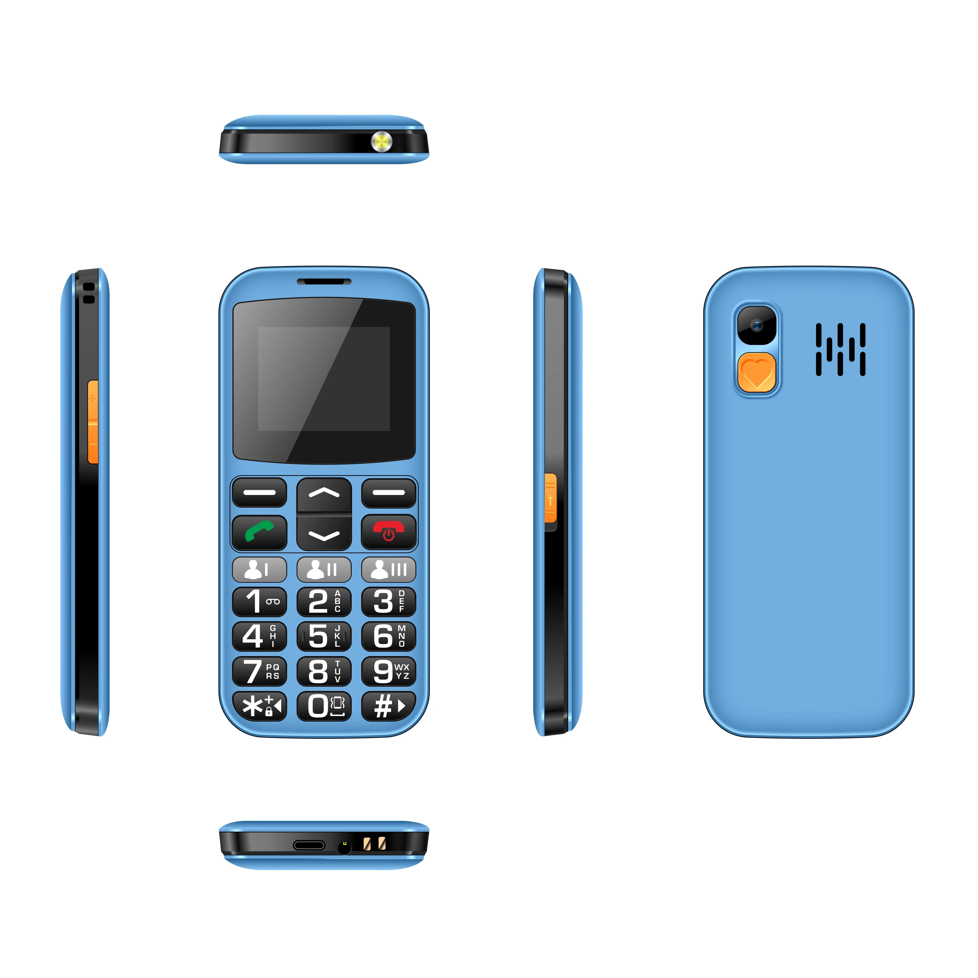 Senior SOS 4G big keypad phone Dual SIM mobile phone 1.77inch GSM Mobile Phone similar For Tecno for itel for samsung cellphone