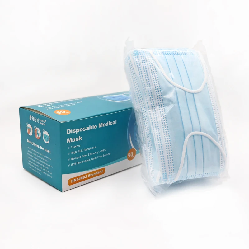 2021 Large Instock disposable Type IIR facial surgical Medical  professional surgical mask brace
