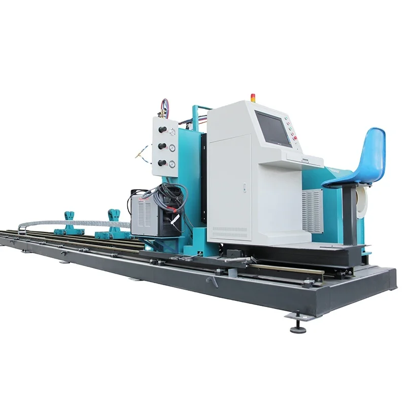 High Productivity intelligent  Steel Structure Processing Machine 5 axis Cnc Plasma Tube cutting machine