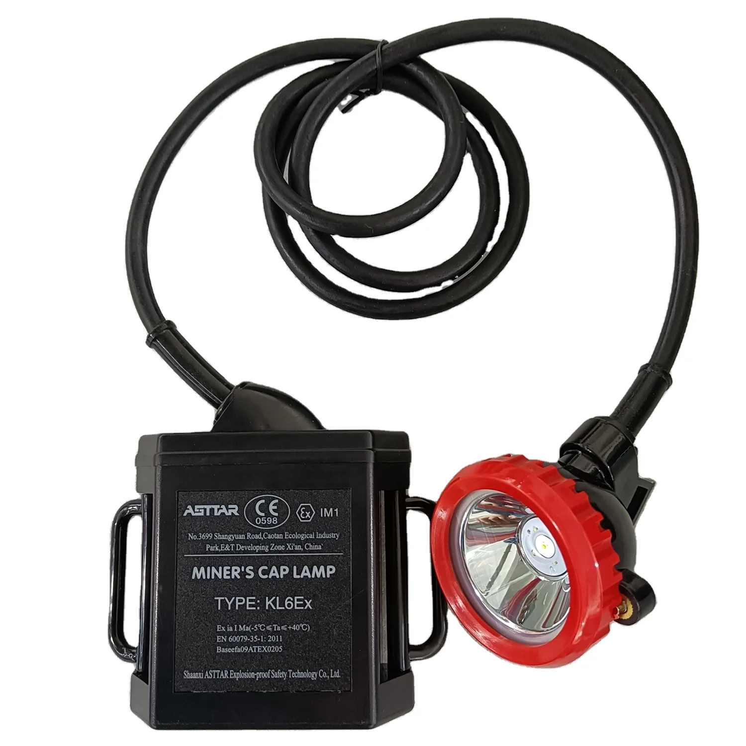 ATEX certified Led underground miner headlamp 7000lux 630g