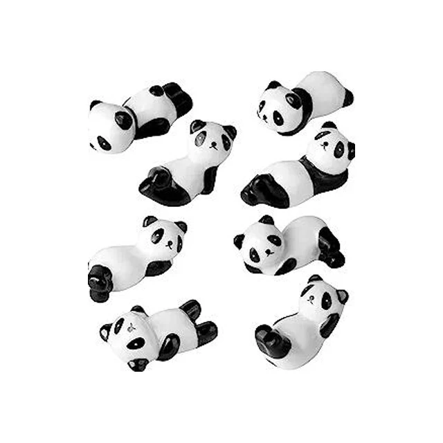 Wholesale ceramic custom cute panda exquisite compact chopsticks rest