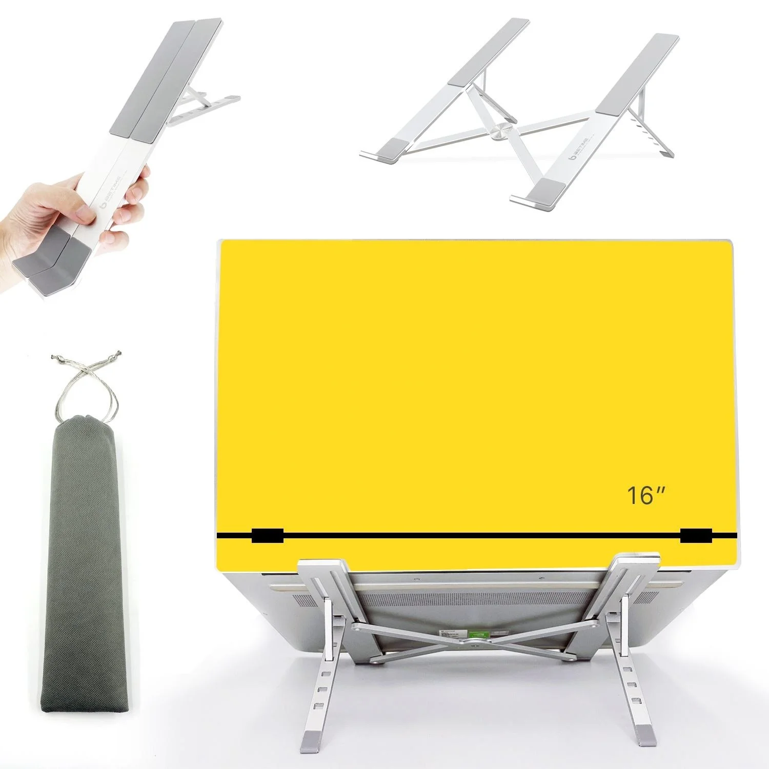 Folding durable portable Aluminium Alloy laptop stand Computer Pad Cooling Stand