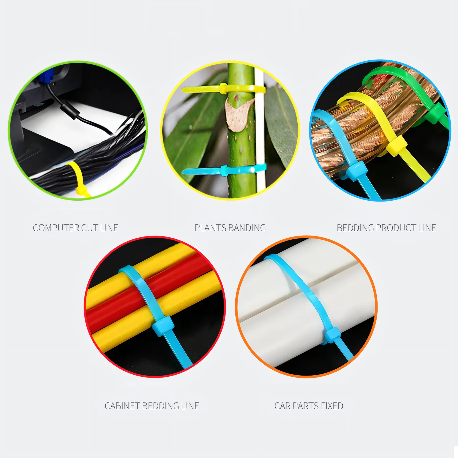 High strength 7*250 mm Cable Tie Nylon  Zip Ties Plastic  China Manufacturer Reusable  Zip Ties