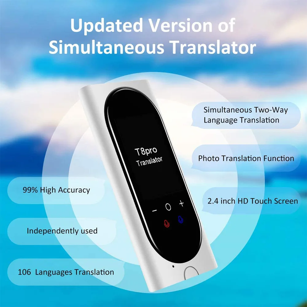 Factory Price Pocket 106 Language Two-Way Voice Translator T10 AI Smart Instant  Real-time Translation Speaker for Business