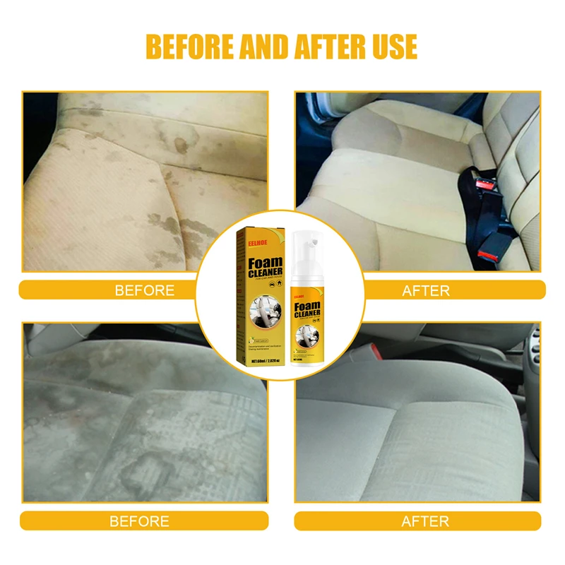 EELHOE 100ml multifunctional foam cleaner car interior leather seat steering wheel multi-purpose foam cleaner for car and house