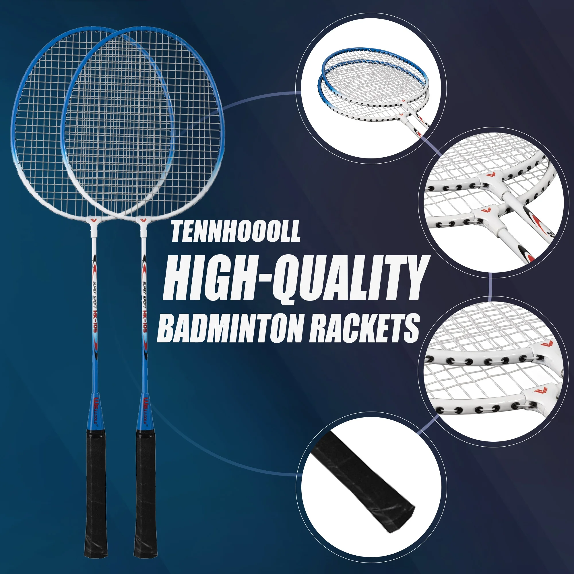 Wellcold top sale nice quality  factory badminton racket,badminton set nyoln net