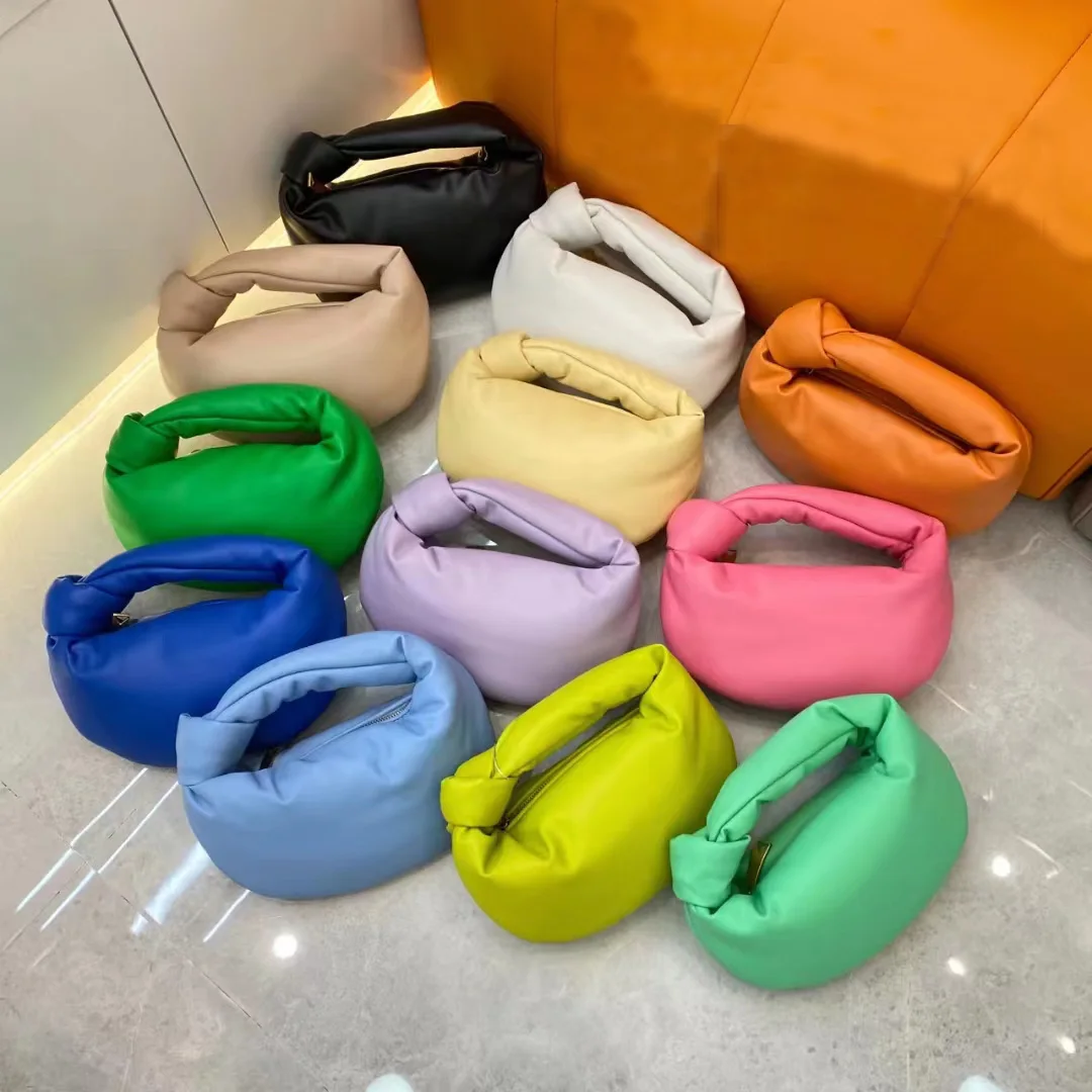 2022 Hot Cow Split Leather Mini Jodie Bag Fashion Genuine Leather Single Shoulder Bag Brand Design Luxury Hobo Tote Bag