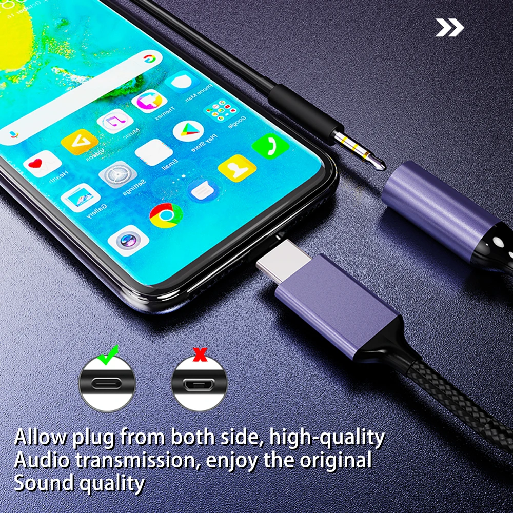 TypeC на 3 5 мм аудио адаптер mmJack Aux плетеный кабель наушники для Iphone 15 Huawei Jack