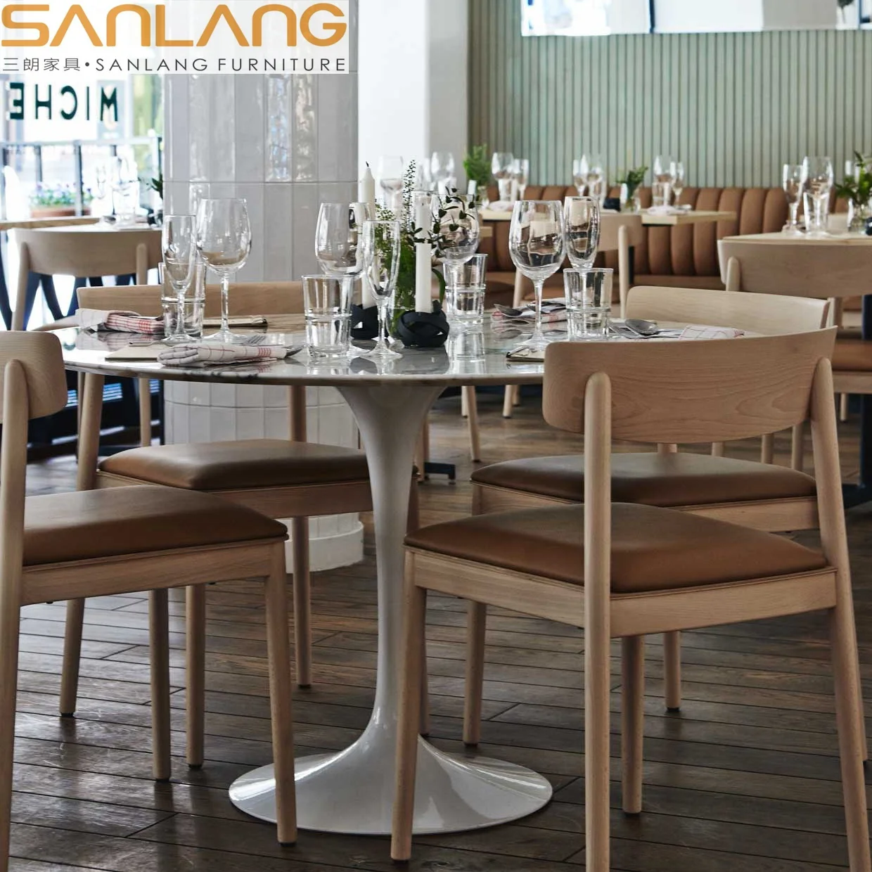 Design apartment furniture project manufacture restaurant custom dining table set chair industrial iron base coffee table modern