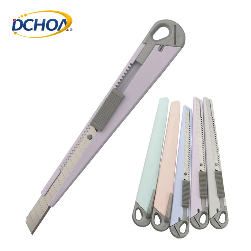 DCHOA Morandi Colors Carbon Steel 60 Degree Blade Stainless Steel Handle Art Cutter Utility Knife
