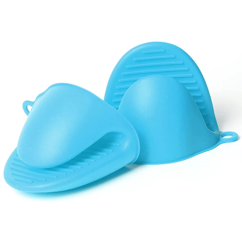 Hot Sale Silicone Oven Mitts Heat Resistant Finger Protector Pot Holder for Kitchen Cooking Baking BBQ