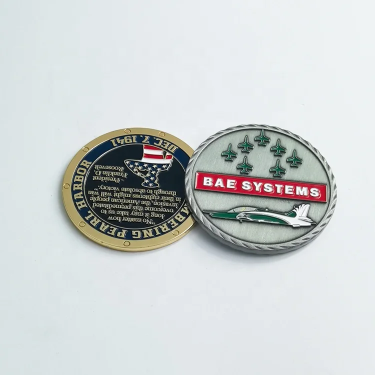 20 Years Factory Gold Silver Brass Coin Zinc Alloy Metal Challenge Coin Custom Design 3D 2d Enamel Coin Collection for Souvenir