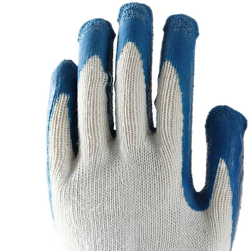 China Wholesale Safety Gloves Cotton Latex Crinkle Gloves