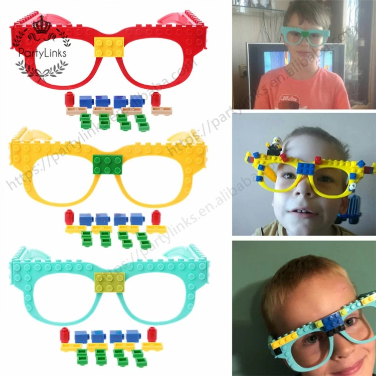 New Glasses Blocks Baseplate DIY Toy Glasses Frame Brick Compatible With Legoed Party Christmas Favors Carnival Decoration