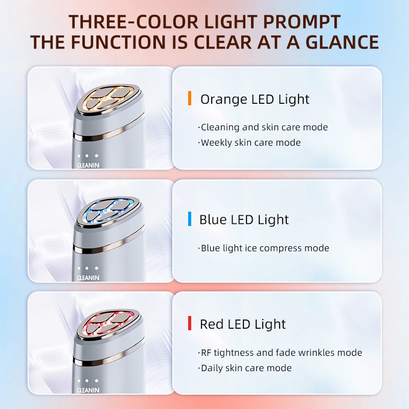 Electric Face Massager Multifunction Photon Skin Care Led Light Therapy RF Home Use Beauty Equipment Skin Tightening Machine