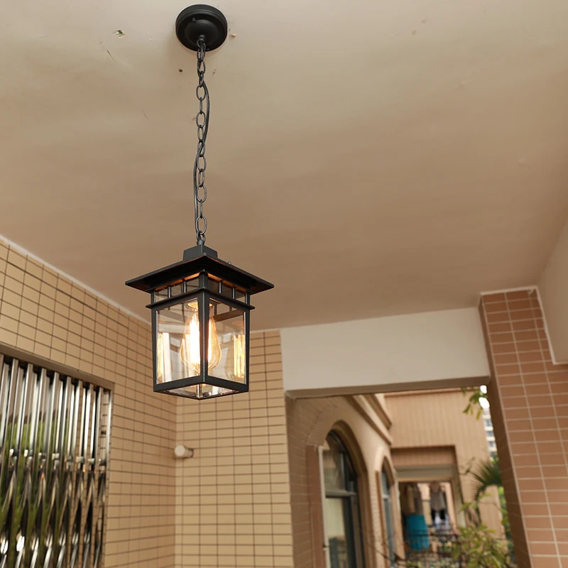 
Home Modern Indoor Outdoor Lantern Decorated Hanging Kitchen Hall Hotel Lampara LED Pendant Light 