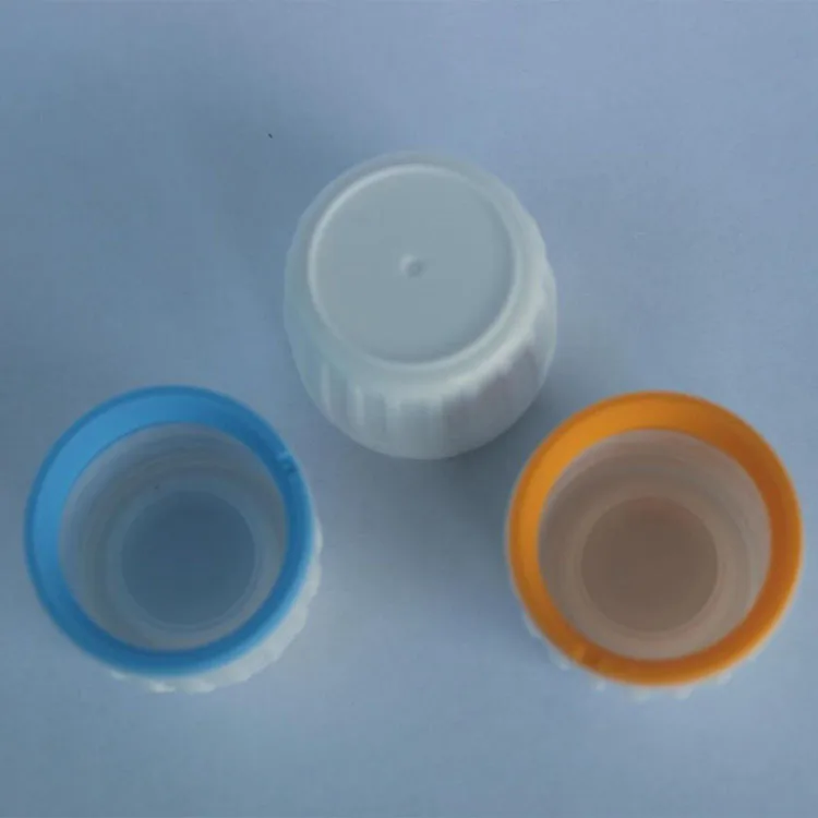 White DIN 28mm plastic Tamper Evident caps PP screw cap for amber pharmaceutical bottles