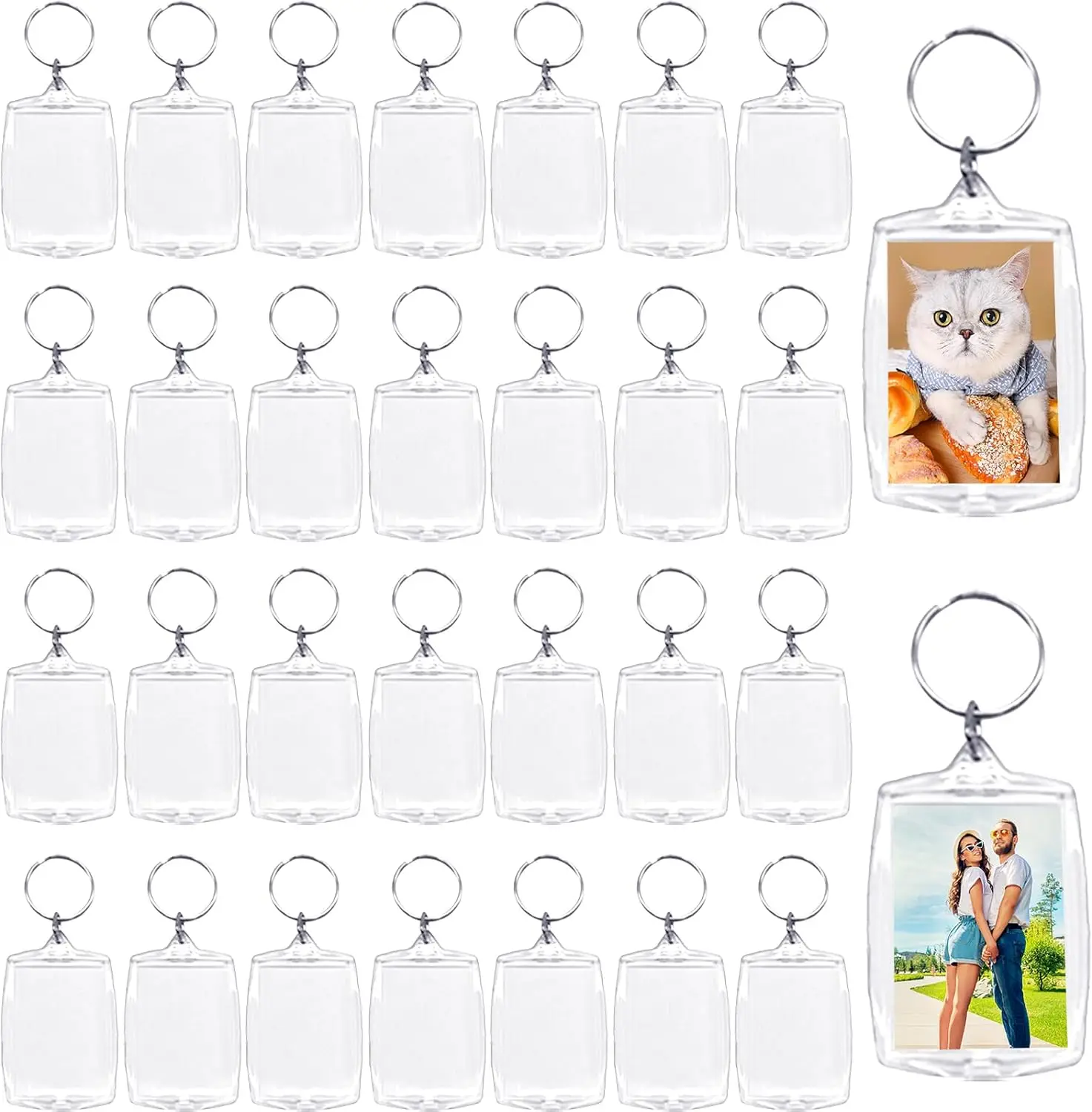 Click image to open expanded view Acrylic Keychain Blanks, Clear Keychains for Vinyl Kit, for DIY, Crafting and Vinyl Projects