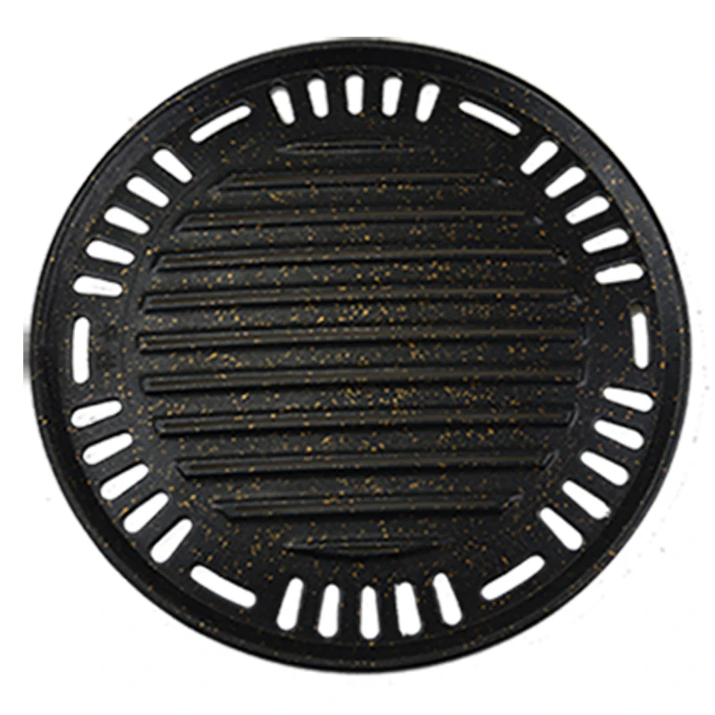 Korean Round Medical Stone Plate Non-Stick Barbecue Grill Pan For Charcoal Elecrtical Barbecue Grills