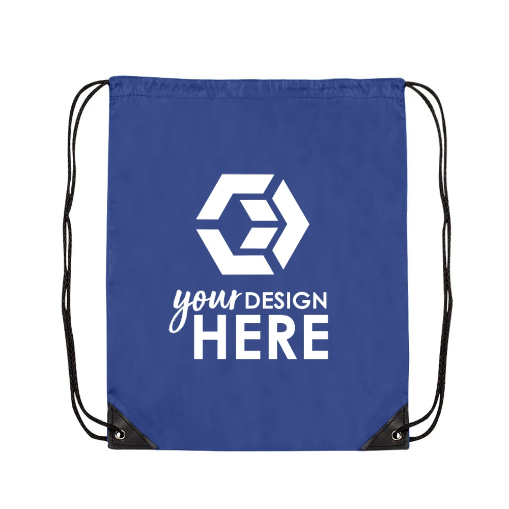 Wholesale unisex promotional business gifts foldable shopping bag polyester drawstring backpack gym drawstring shoes bag