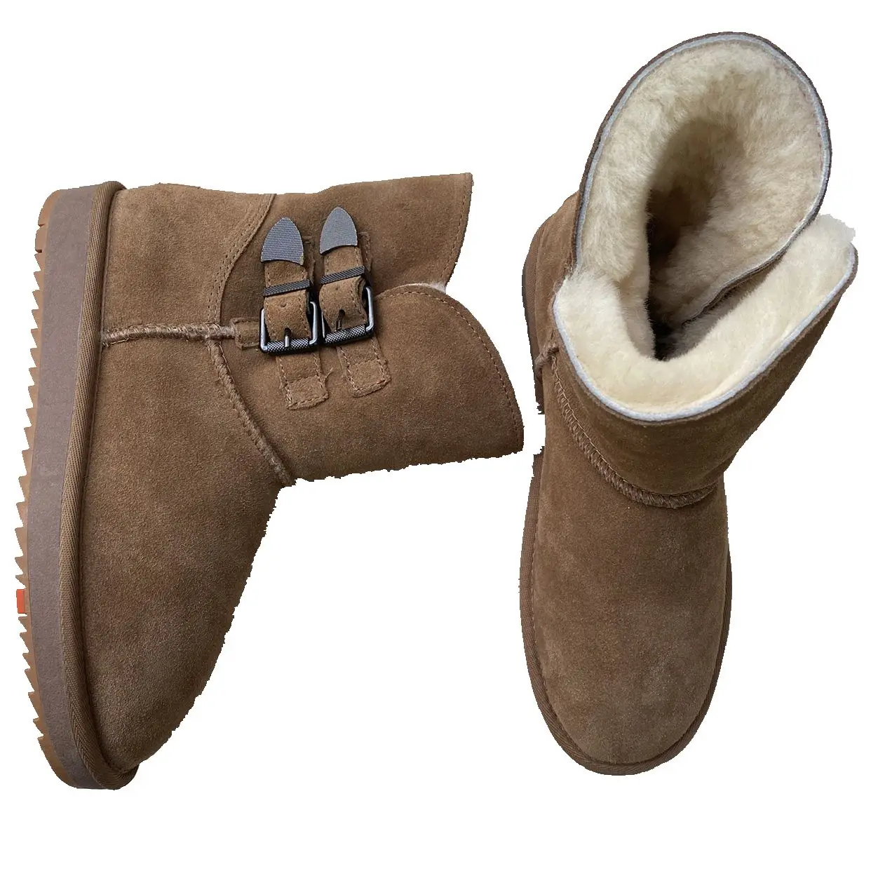 Оптовая продажа, женские универсальные зимние сапоги из натуральной шерсти, уютная обувь (1600175608923)