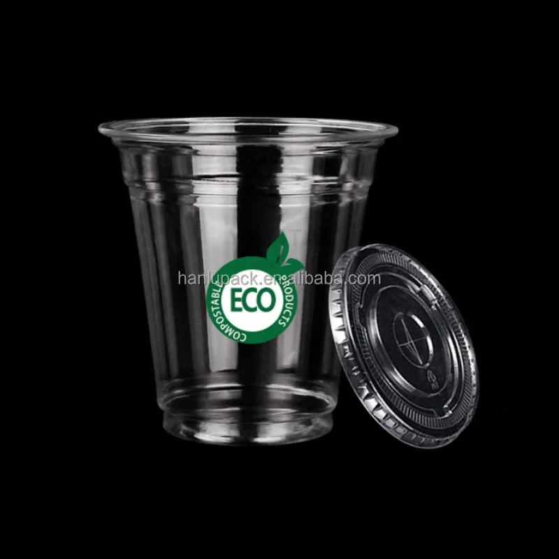 Фабричные 100% биоразлагаемые пользовательские стаканчики пла, пластиковые биоразлагаемые Пузырьковые стаканчики для молока, чая, напитков (1600362438806)