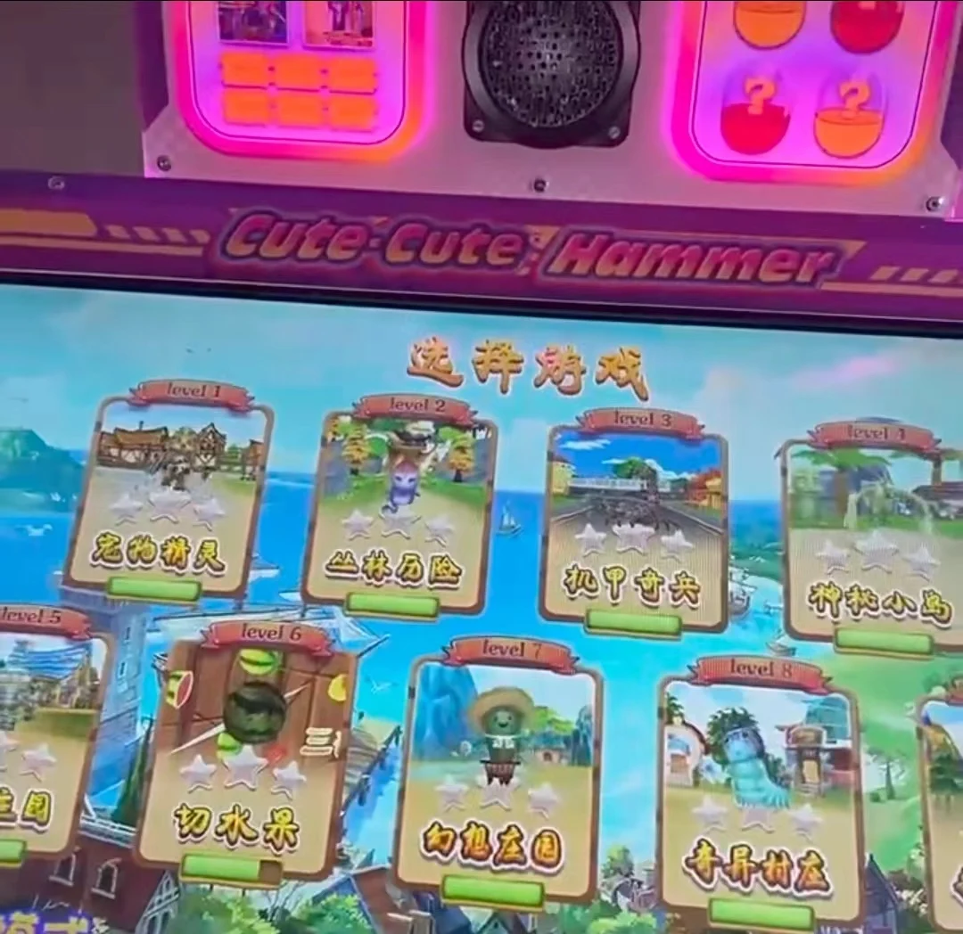 Kids Game Coin Operated Little Magic Hammer Redemption Ticket Out Arcade Game Machine