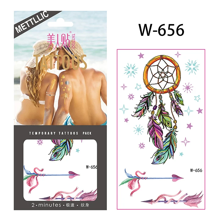 Large inventory Wholesale multicolour Waterproof Temporary water transfer printing Tattoo Sticker